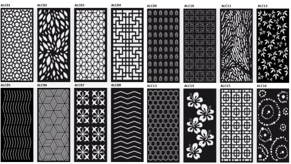 Princeton Black Laser Cut Decorative Aluminum Privacy Panels Designs for Fence Screen