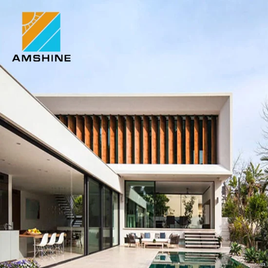 Modern Building Facade Design Vertical Sun Protection Aluminium Sun Shutters Architectural Curtain Wall Airfoil Security Louvers