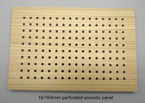 16/16/6mm Perforated Acoustic Panel for Wall and Ceiling Sound Absorption