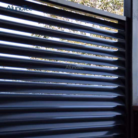 High Quality Aluminum Architectural Sunshade Wall and Door Louvers Curtain Wall Decorative Horizontal Vertical Aluminium Airfoil Louver for Building Facade