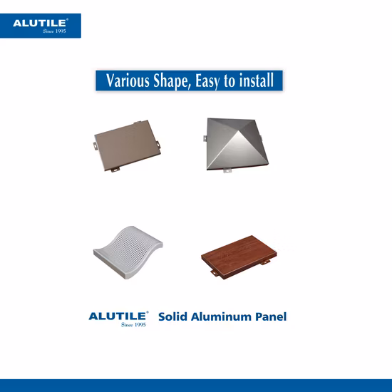 Building Materials Spraying Solid Aluminum Panel for Facade 6mm PVDF