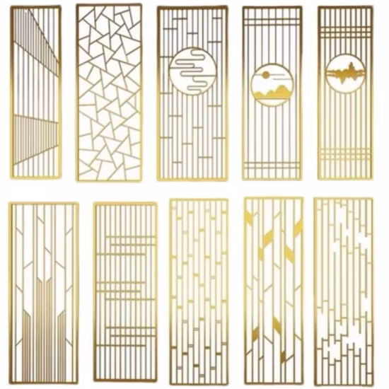Stainless Steel Color Decorative Palte Privacy Metal Partition Stainless Steel Screen